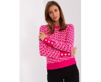 Světle růžový dámský svetr s netopýřím střihem Růžová, Univerzální