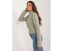 Fuchsiový klasický svetr s příměsí viskózy Zelená, S