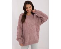 Fuchsiový oversize svetr s krátkými rukávy Fialová, Univerzální