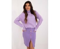 Fuchsiový svetr s odhalenými rameny a pružnými lemy Fialová, Univerzální