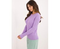 Fuchsiový krátký svetr s copánky Fialová, Univerzální