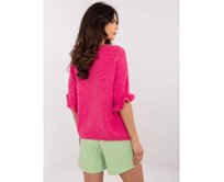 Ecru klasický svetr s pružnými lemy Růžová, Univerzální