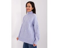 Fluo zelený letní svetr s knoflíky RUE PARIS Fialová, Univerzální