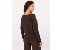 Mátový dámský svetr s krátkými rukávy Hnědá, Univerzální