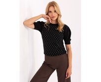 Bílý dámský svetr s viskózou Černá, S/M