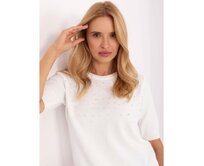 Bežový klasický svetr s výstřihem do V Ecru, S/M