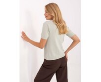 Černý dámský svetr s krátkými rukávy Zelená, S/M