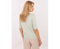 Hnědý dámský svetr s krátkými rukávy Zelená, S/M