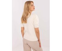 Světle béžový dámský svetr s kamínky Béžová, S/M