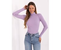 Lilová přiléhavá základní blůza s rolákem Elisee RUE PARIS Fialová, L/XL