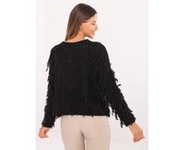 Ecru svetr s kulatým výstřihem RUE PARIS Černá, Univerzální