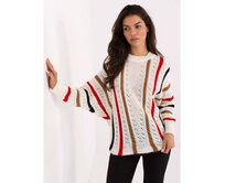 Ecru oversize svetr s prolamovaným vzorem Ecru, Univerzální