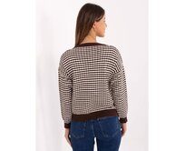 Hnědý dámský svetr s příměsí viskózy Hnědá, Univerzální