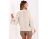 Světle béžový oversize svetr v jednobarevném provedení Béžová, Univerzální