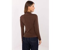 Hnědá elegantní blůza s dlouhým rukávem RUE PARIS Hnědá, Univerzální