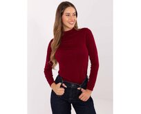 Bordová blůza s dlouhým rukávem RUE PARIS Kaštanová, Univerzální