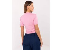 Růžový dámský svetr s kulatým výstřihem Růžová, Univerzální