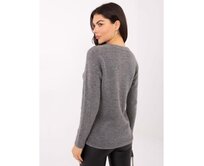 Tmavě šedý dámský svetr s pružnými lemy Tmavě šedá, Univerzální