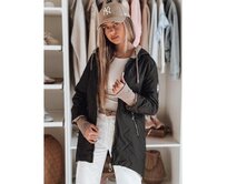 Dámská přechodová bunda s kapucí LUMERA černá Černá, S