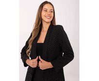 Černá společenská bunda bez zapínání RUE PARIS Černá, Univerzální