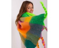 Dámská šála kostkovaná zimní IMM zelenožlutá Zelená, Univerzální