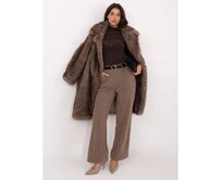 Hnědá přiléhavá blůza s viskózou Hnědá, Univerzální