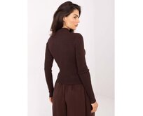 Čokoládově hnědý přiléhavý svetr s rolákem STITCH & SOUL Hnědá, XS