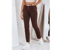 Dámské úzké zúžené džíny hnědé Hnědá, s34