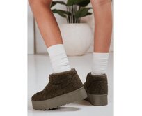 Dámské sněhule s kožíškem zelené Zelená, 36