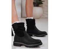 Dámské semišové kozačky černé Černá, 36