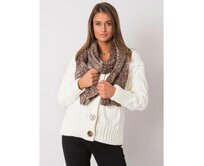 Dámský šátek pletený ANNA hnědý Hnědá, Univerzální