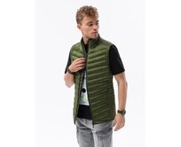 Pánská prošívaná vesta SELBY tmavě zelená Zelená, S/M