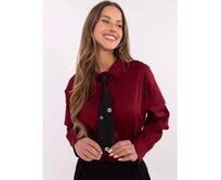 Bordó dámské tričko s odnímatelnou kravatou Kaštanová, Univerzální