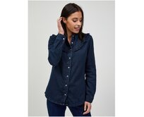 Tmavě modrá džínová košile Modrá, 36