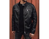 Pánská koženková bunda SIMA černá Černá, XXL