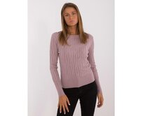 Špinavě fialový klasický svetr ve fitted střihu Růžová, Univerzální
