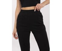 Černé basic tepláky s prošíváním Černá, Univerzální