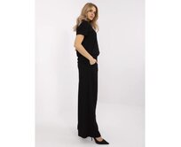 Černé basic tepláky se širokými nohavicemi Černá, Univerzální