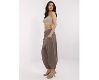 Hnědé teplákové kalhoty basic 7/8 Hnědá, L/XL