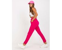 Fuchsiové teplákové kalhoty basic s kapsami Aprilia Růžová, S