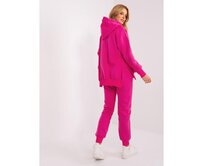 Fuchsiový basic komplet s mikinou s kapucí Růžová, Univerzální