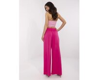 Fuchsiové basic kalhoty se širokými nohavicemi Růžová, Univerzální