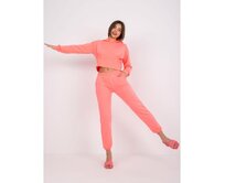 Fluo růžový bavlněný teplákový komplet Neele Růžová, M