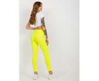 Fluo žluté bavlněné legíny basic s pruhy Žlutá, Univerzální