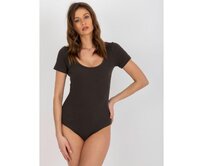 Khaki bavlněné body basic s pruhy Khaki, S