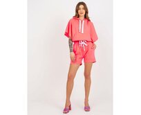 Fluo růžový letní basic teplákový komplet s kraťasy Růžová, Univerzální