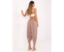 Tmavě béžové teplákové kalhoty bez zapínání Vícebarevný, S/M