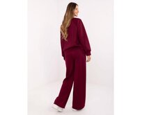 Burgundský basic teplákový komplet s mikinou bez kapuce Kaštanová, Univerzální