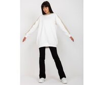 Bílo-béžová mikina basic oversize střihu RUE PARIS Vícebarevný, S/M