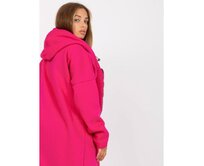 Fuchsiová basic mikina s kapucí Tina RUE PARIS Růžová, S/M